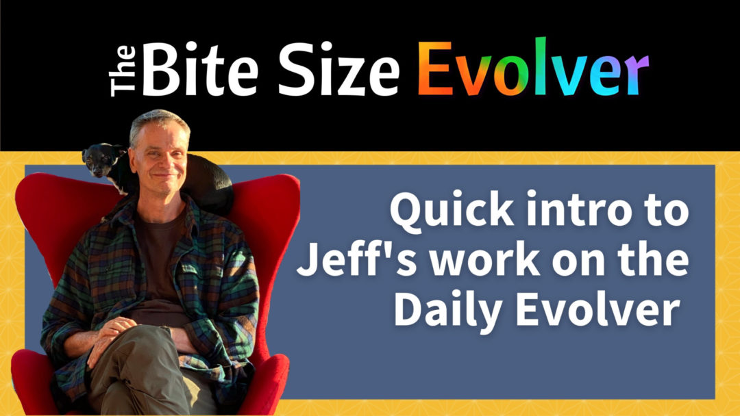 Bite Size: Quick intro to Jeff’s work on the Daily Evolver – 16 minutes