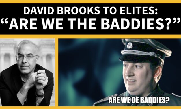 David Brooks to Elites: “Are We the Baddies?”